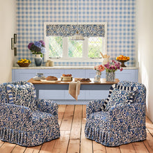 125514 Painted Gingham Blue Wallpaper by Cath Kidston