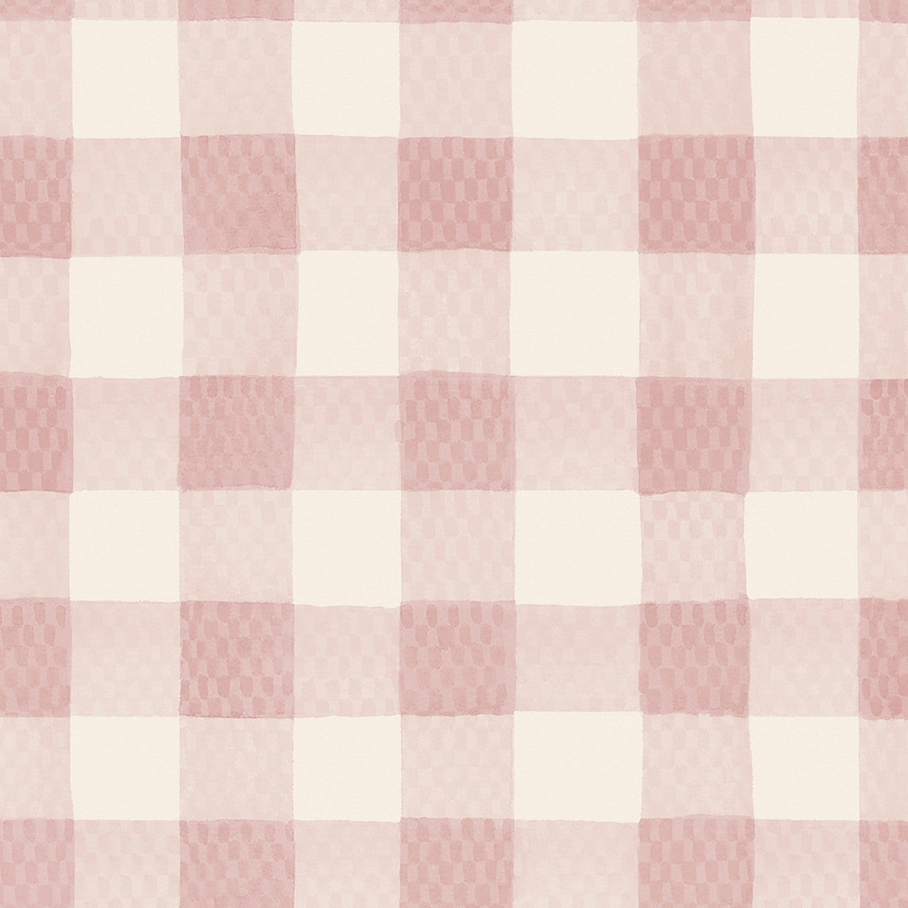 125515 Painted Gingham Pink Wallpaper by Cath Kidston