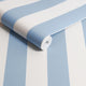 Canopy Stripe Blue Wallpaper by Cath Kidston