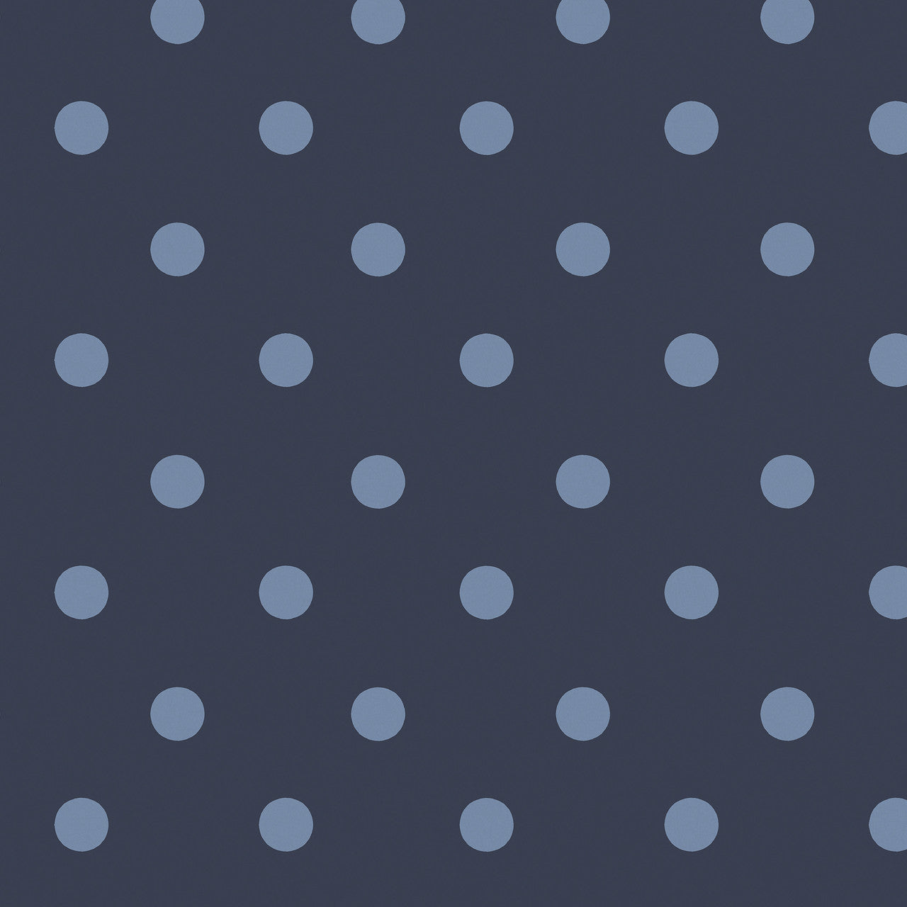 125523 Button Spot Navy Wallpaper by Cath Kidston