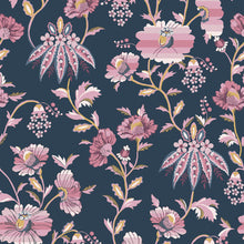 125525 Friendship Garden Navy Wallpaper by Cath Kidston