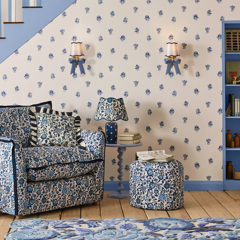 125529 Kingdom Posey Blue Wallpaper by Cath Kidston