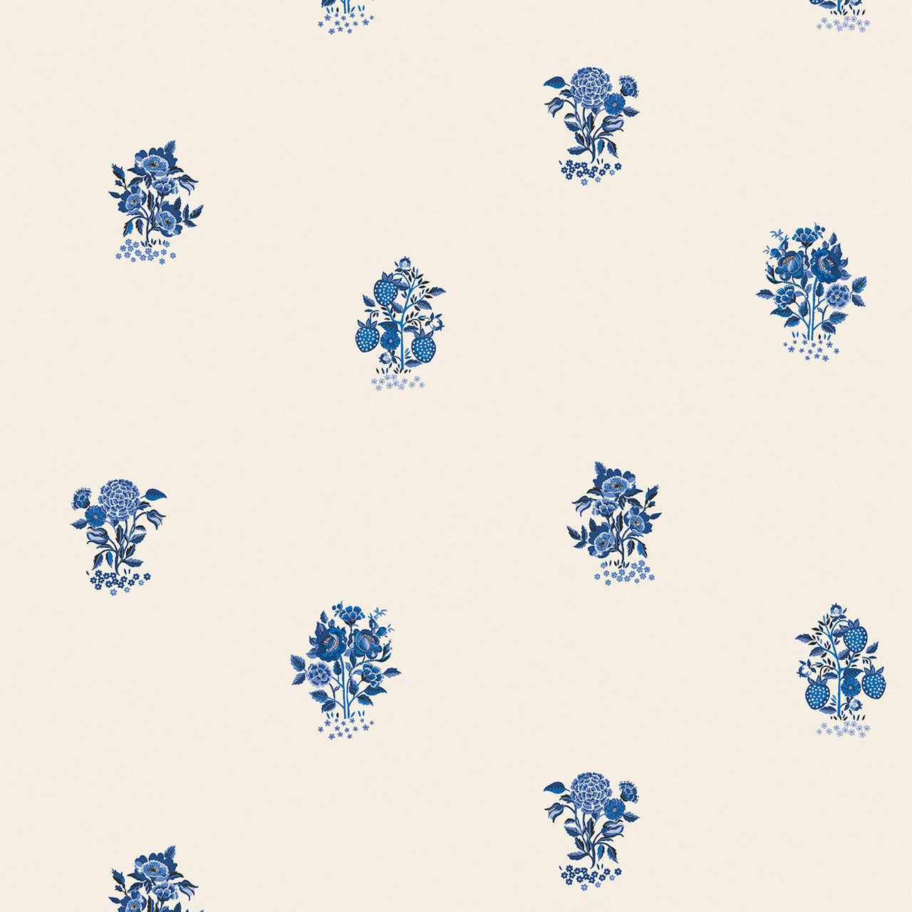 125529 Kingdom Posey Blue Wallpaper by Cath Kidston