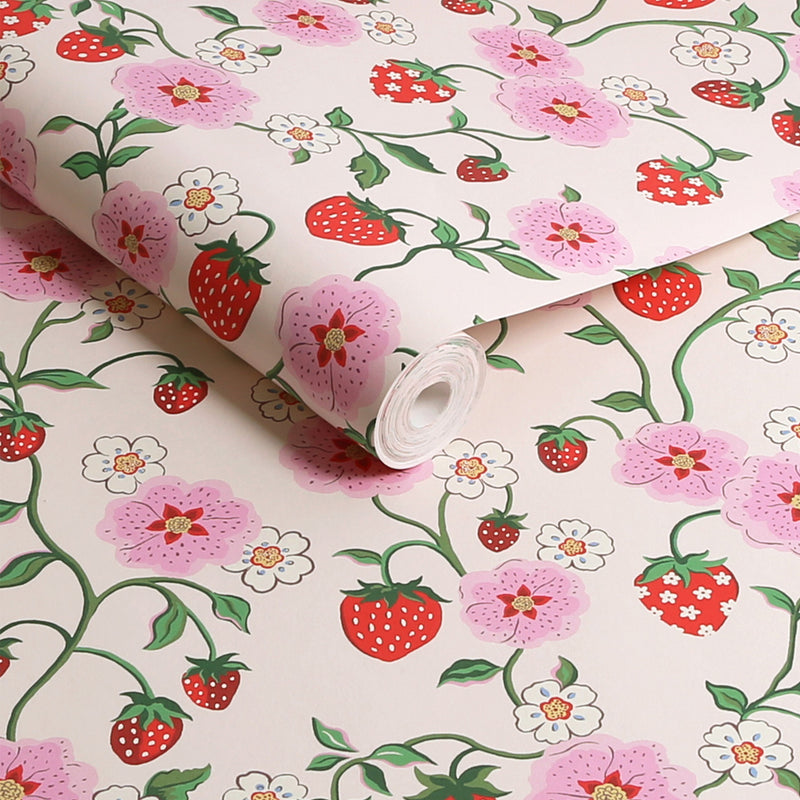 125531 Strawberry Spring Wallpaper by Cath Kidston