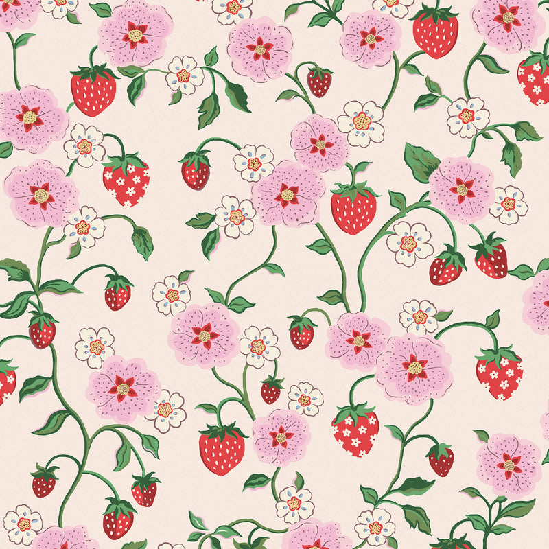 125531 Strawberry Spring Wallpaper by Cath Kidston