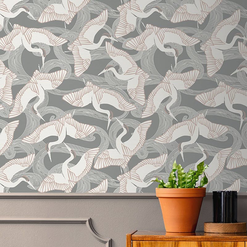 12621 Cranes Fantasia Wallpaper By Ted Baker Galerie