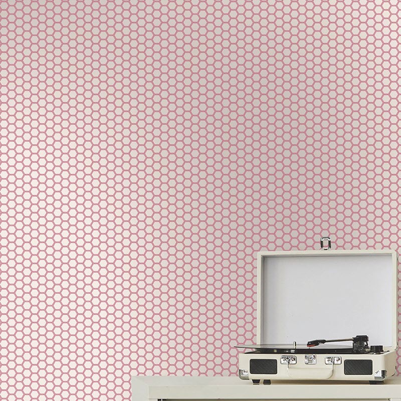 12630 Hexie Platinum Ted Baker Fantasia Wallpaper by Galerie