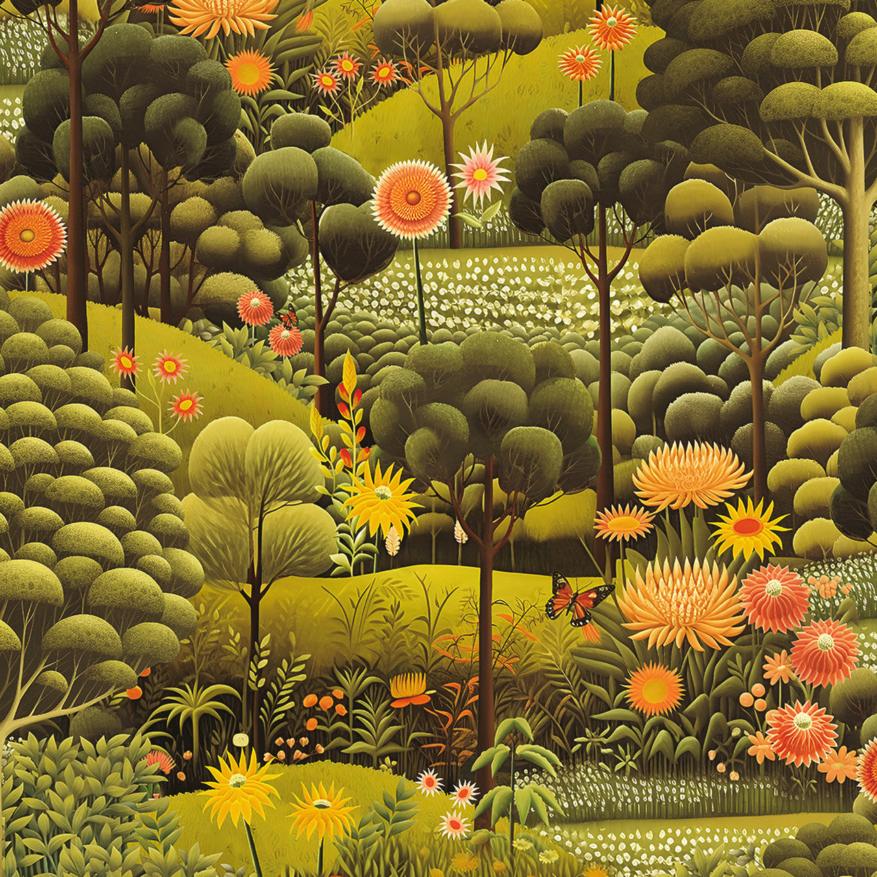 127925 Arley Garden Rivington Folly Wallpaper by Graham and Brown