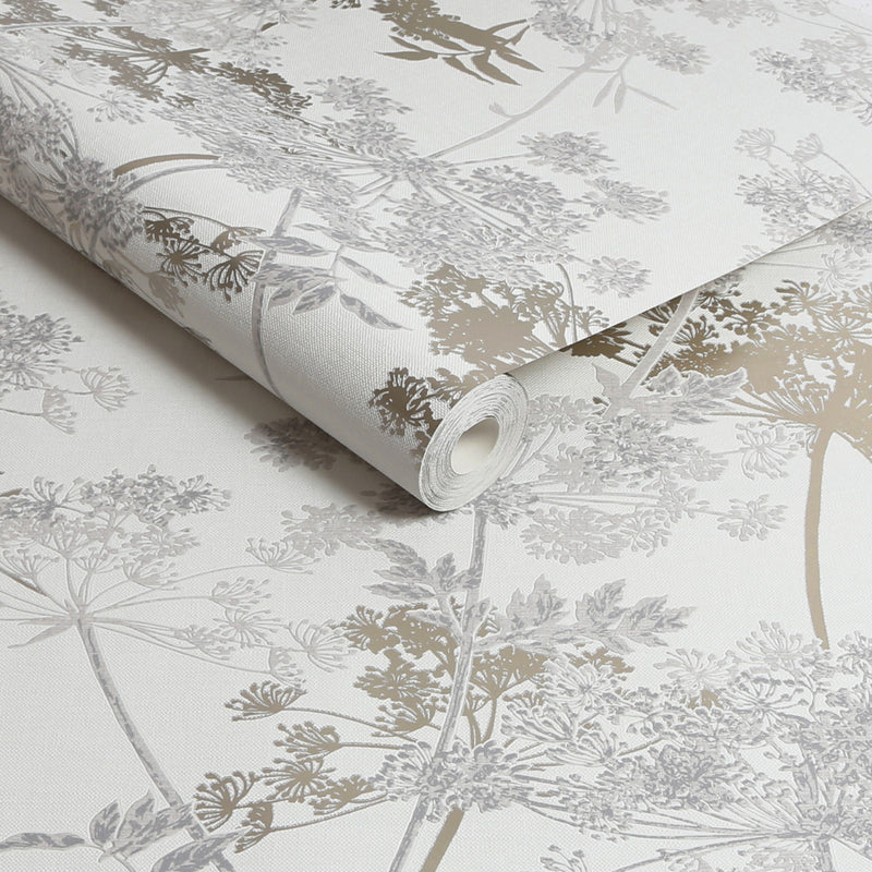 128148 Meadow Grey Botanical Superfresco Wallpaper