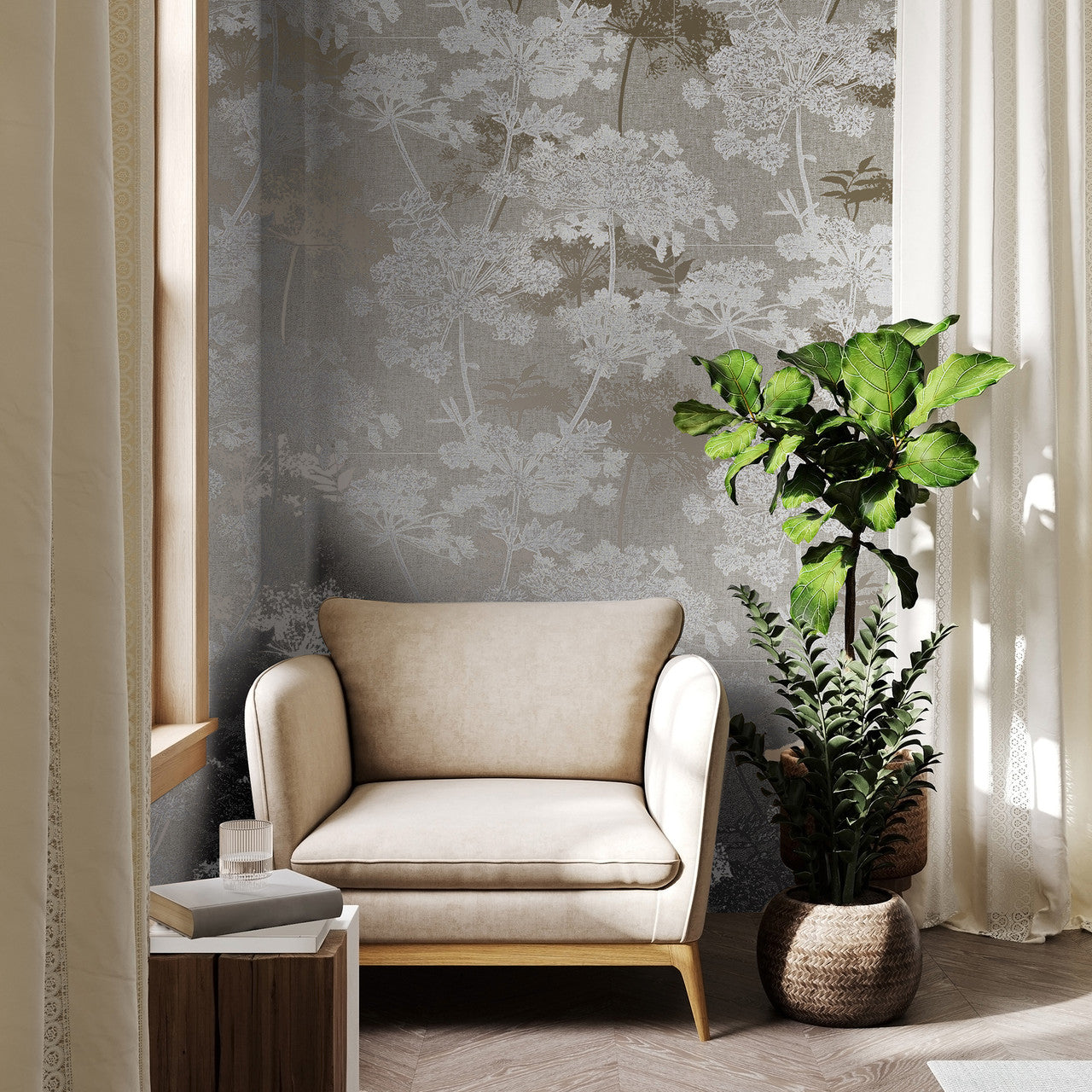 128151 Meadow Natural Botanical Superfresco Wallpaper