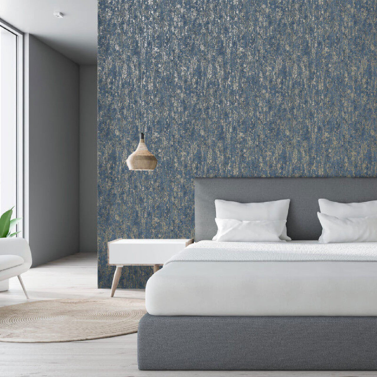 12842 Industrial Texture Navy Wallpaper By Holden DŽcor