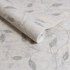 128811 Ornamental Leaf Silver Boutique Wallpaper