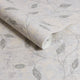 Ornamental Leaf Silver Boutique Wallpaper