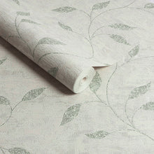 128814 Ornamental Leaf Sage Boutique Wallpaper