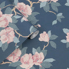 130095 Maya Dusky Seaspray Wallpaper by Laura Ashley