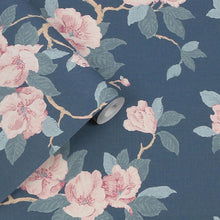 130095 Maya Dusky Seaspray Wallpaper by Laura Ashley