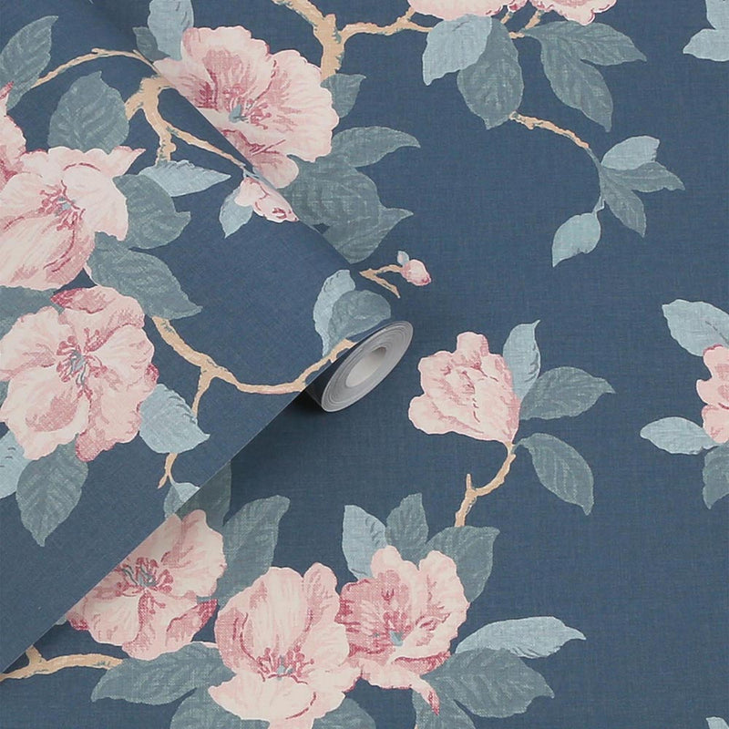 130095 Maya Dusky Seaspray Wallpaper by Laura Ashley