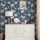 130095 Maya Dusky Seaspray Wallpaper by Laura Ashley