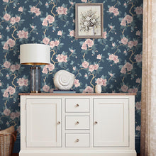 130095 Maya Dusky Seaspray Wallpaper by Laura Ashley