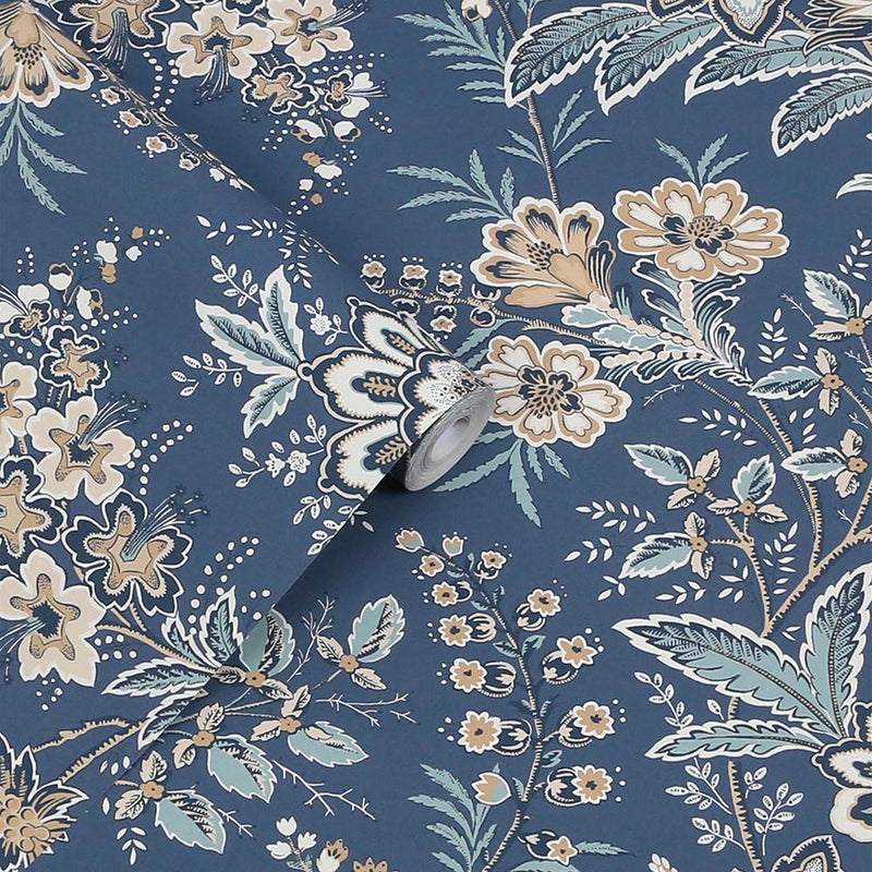 130097 Marlbrook Dusky Seaspray Wallpaper by Laura Ashley
