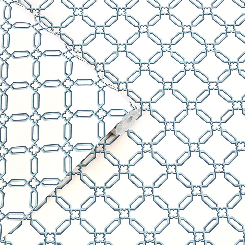 130100 Westminster Dusky Seaspray Wallpaper by Laura Ashley