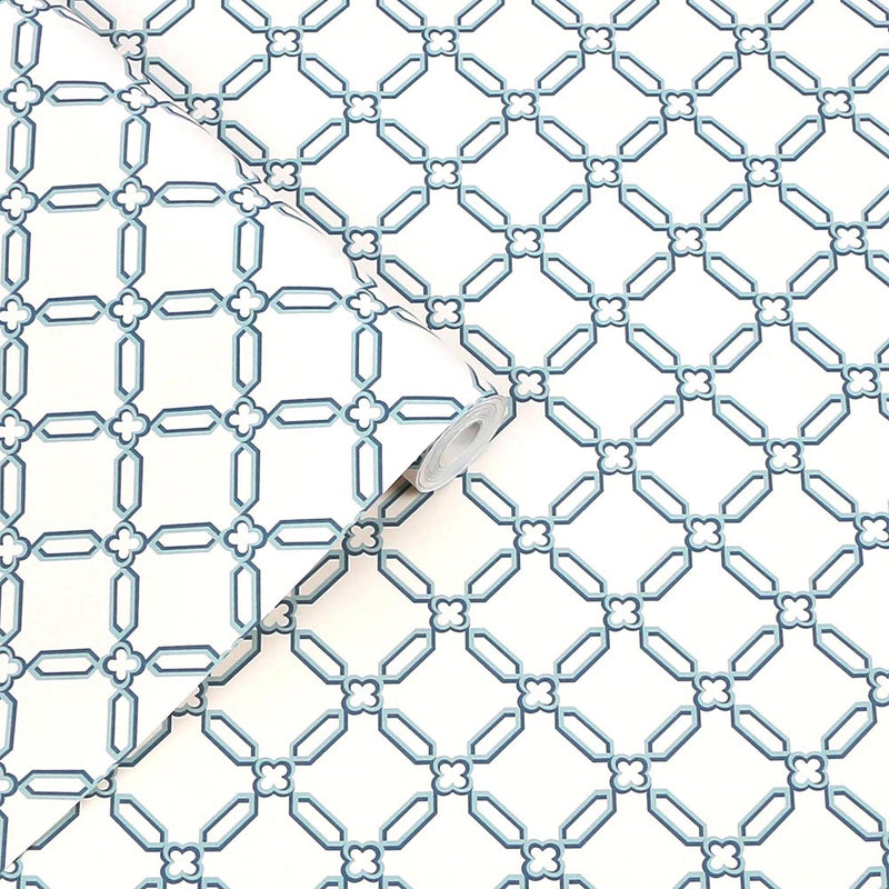 130100 Westminster Dusky Seaspray Wallpaper by Laura Ashley