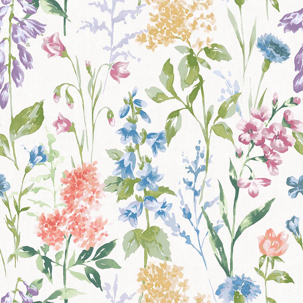 130103 Elston Garden Multi Wallpaper by Laura Ashley
