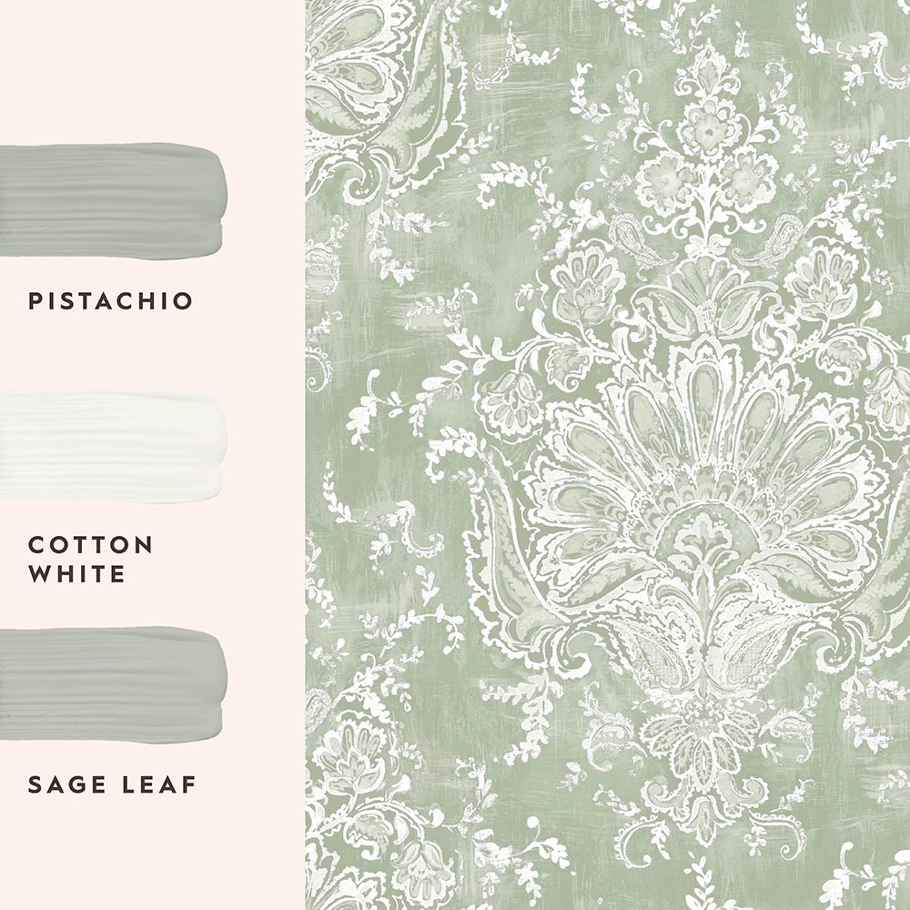 130105 Maddox Sage Green Wallpaper by Laura Ashley
