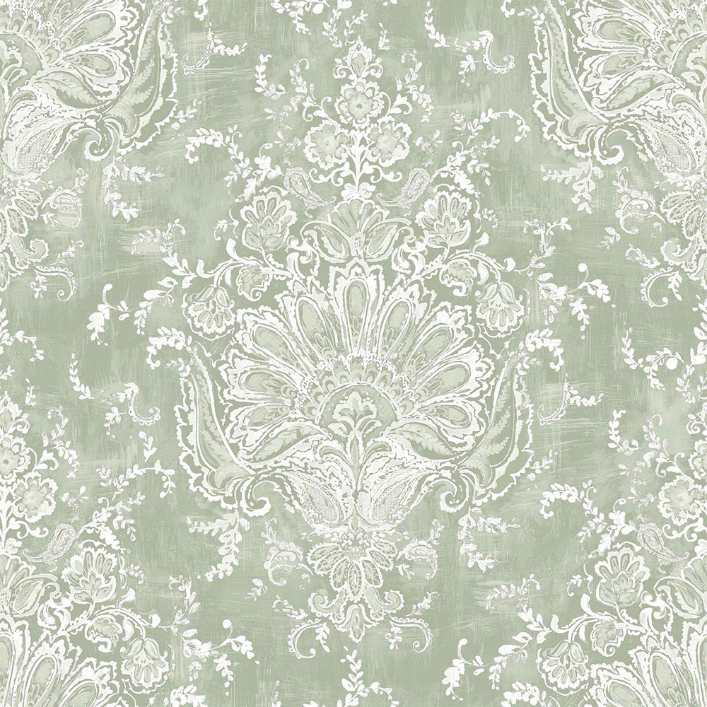 130105 Maddox Sage Green Wallpaper by Laura Ashley