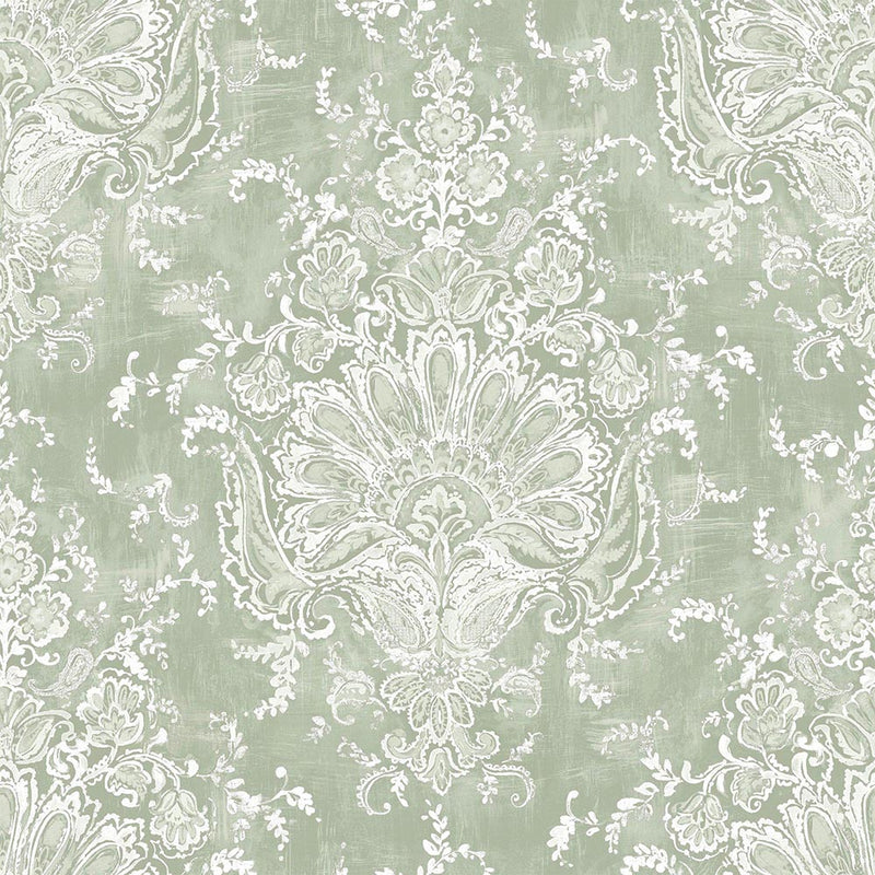 130105 Maddox Sage Green Wallpaper by Laura Ashley