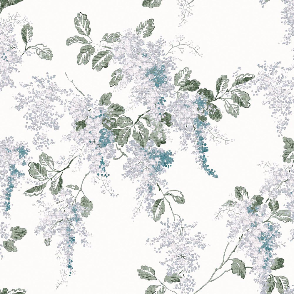 130106 Mirabelle Pale Seaspray Wallpaper by Laura Ashley