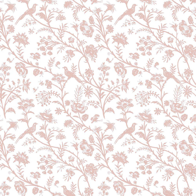 130108 Shepherds Purse Dark Blush Wallpaper by Laura Ashley