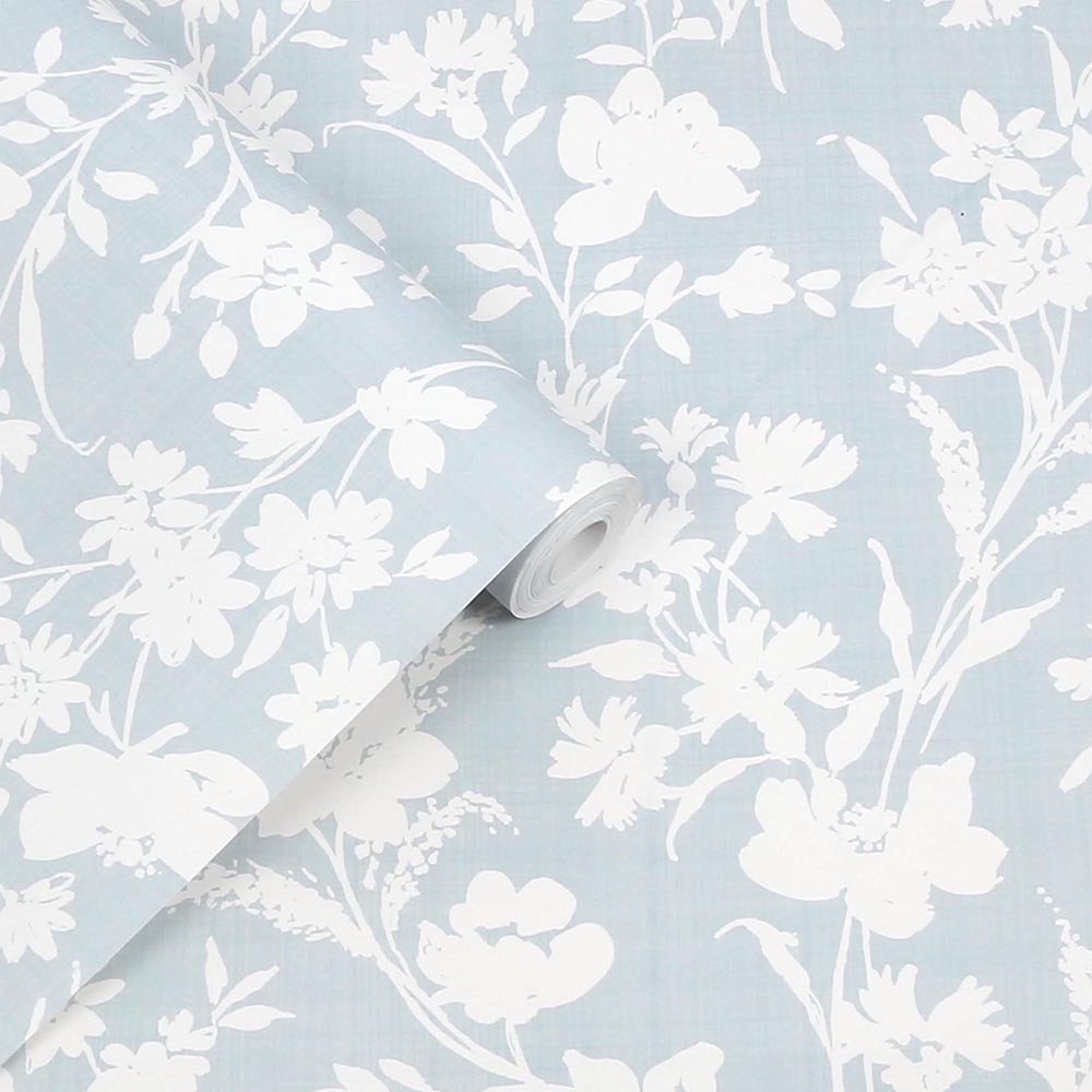 130109 Rye Pale Seaspray Wallpaper by Laura Ashley