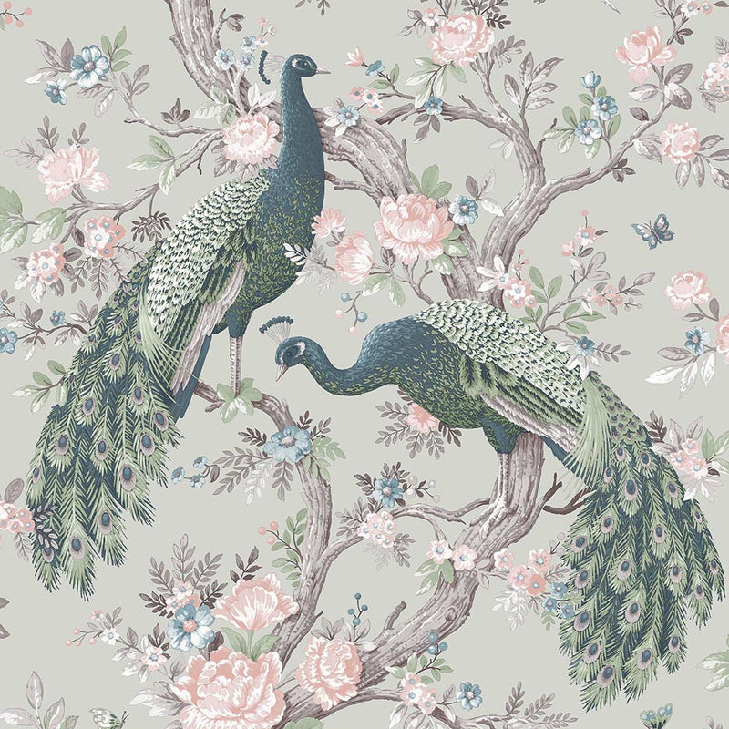130113 Belvedere Sage Green Wallpaper by Laura Ashley