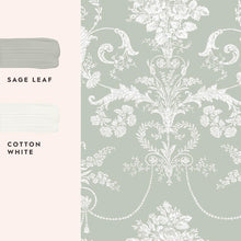 130114 Josette Sage Green Wallpaper by Laura Ashley