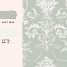 130114 Josette Sage Green Wallpaper by Laura Ashley