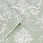 130114 Josette Sage Green Wallpaper by Laura Ashley