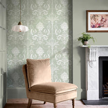130114 Josette Sage Green Wallpaper by Laura Ashley