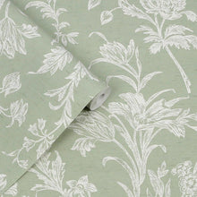130116 Lloyd Sage Green Wallpaper by Laura Ashley
