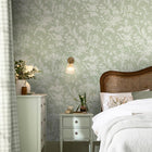 130116 Lloyd Sage Green Wallpaper by Laura Ashley