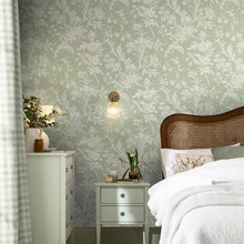 130116 Lloyd Sage Green Wallpaper by Laura Ashley