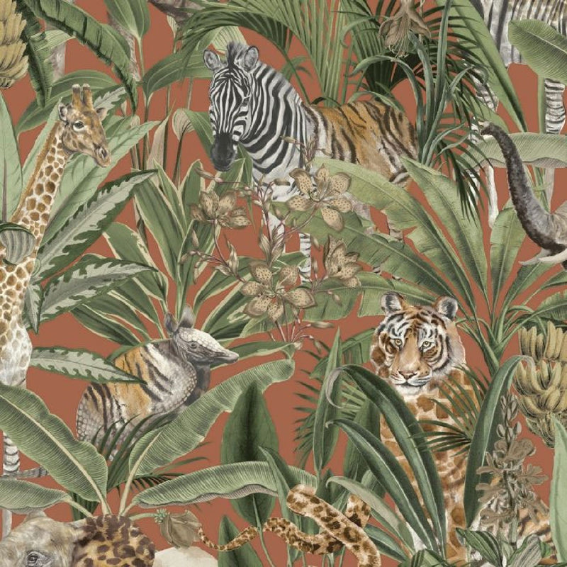 13011 Safar Fusion Orange Wallpaper by Holden DŽcor