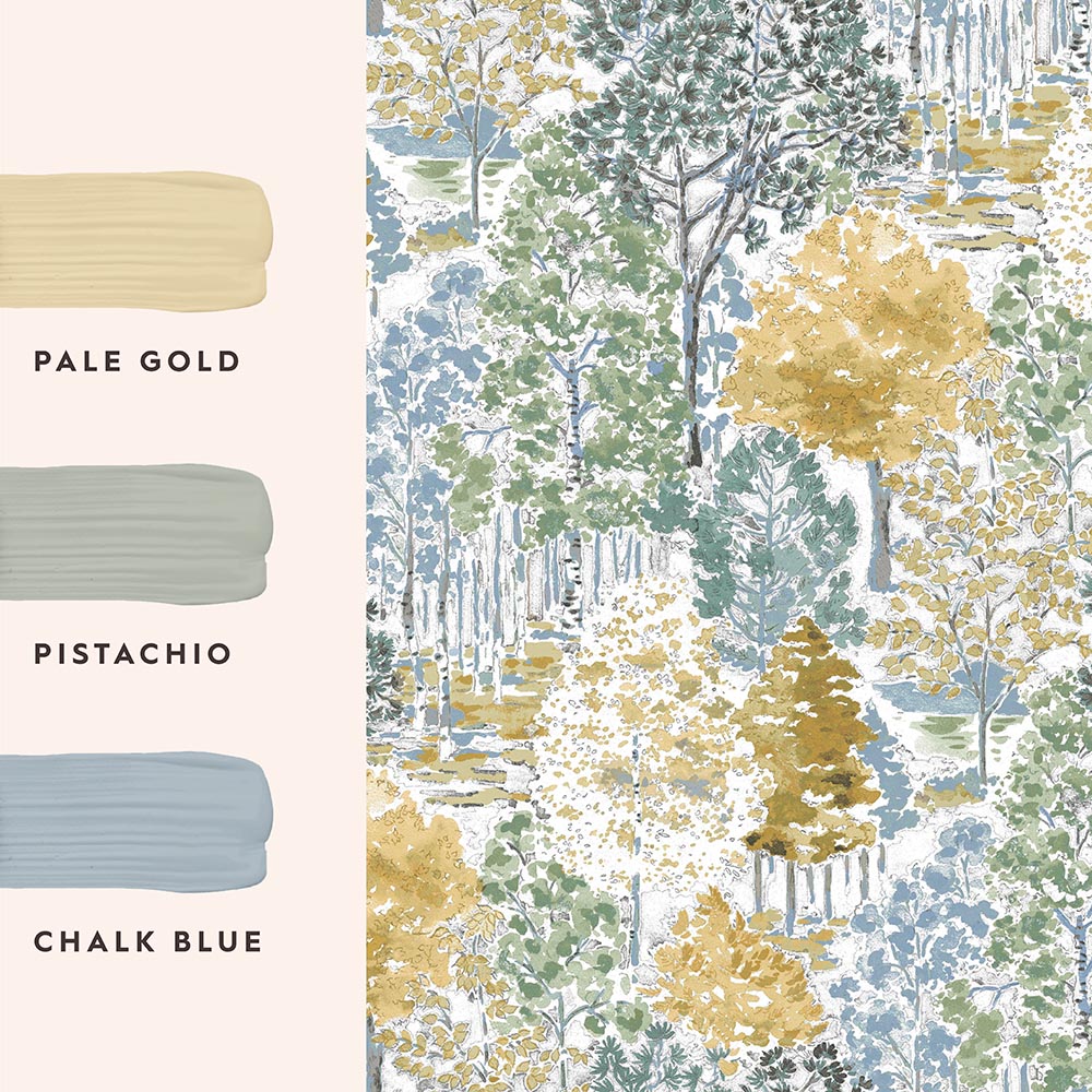 130153 Bernwood Ochre Yellow Wallpaper by Laura Ashley