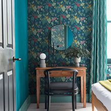 130280 Craftwork Trail Concerto Navy Wallpaper By Graham & Brown