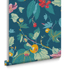 130280 Craftwork Trail Concerto Navy Wallpaper By Graham & Brown