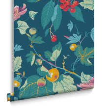 130280 Craftwork Trail Concerto Navy Wallpaper By Graham & Brown