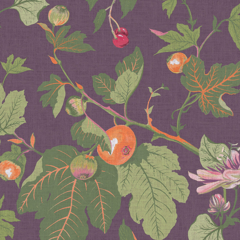 130283 Craftwork Trail Concerto Plum Wallpaper By Graham & Brown