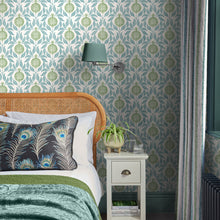 130285 Apple of Grenada Concerto Blue and Green Wallpaper By Graham & Brown