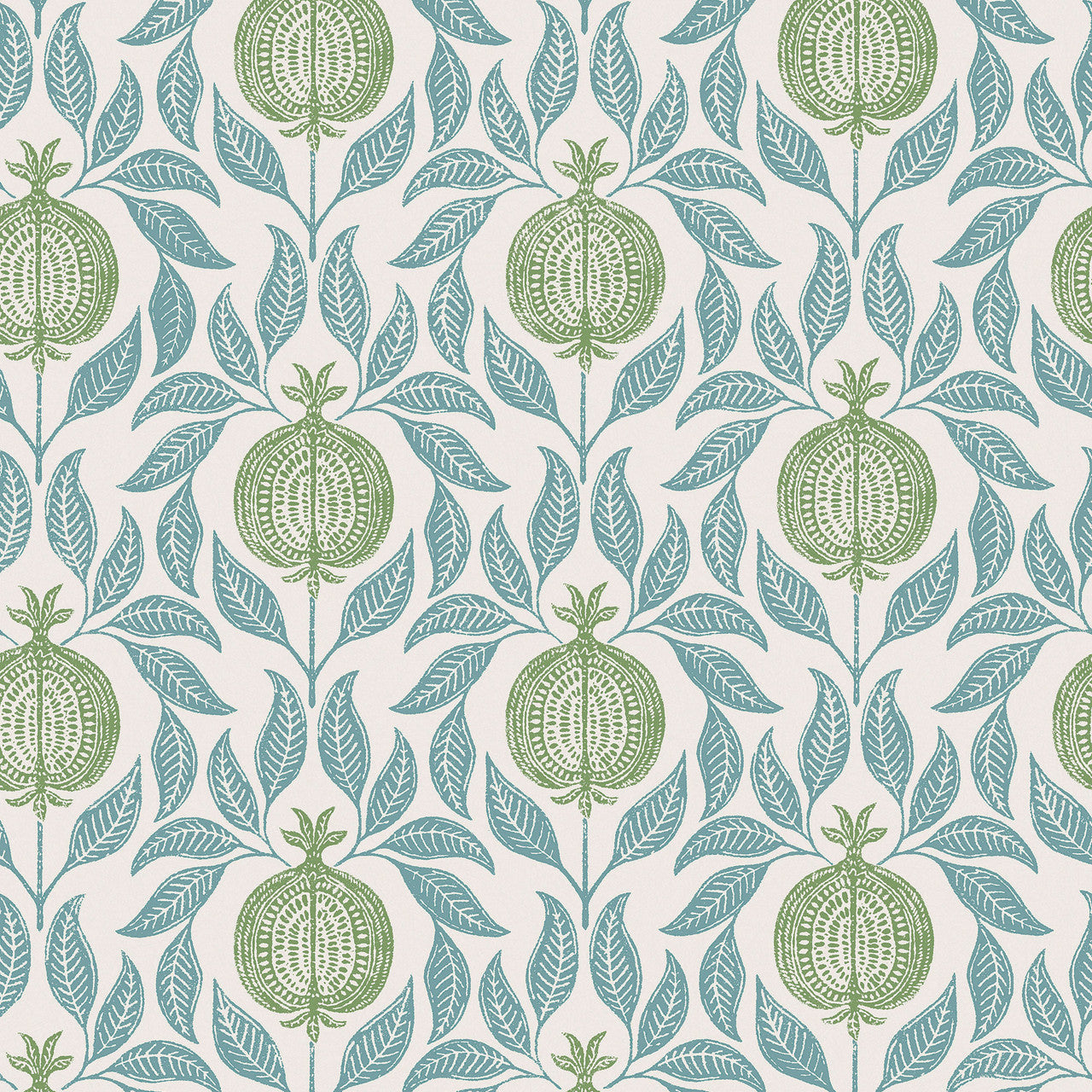 130285 Apple of Grenada Concerto Blue and Green Wallpaper By Graham & Brown