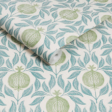 130285 Apple of Grenada Concerto Blue and Green Wallpaper By Graham & Brown